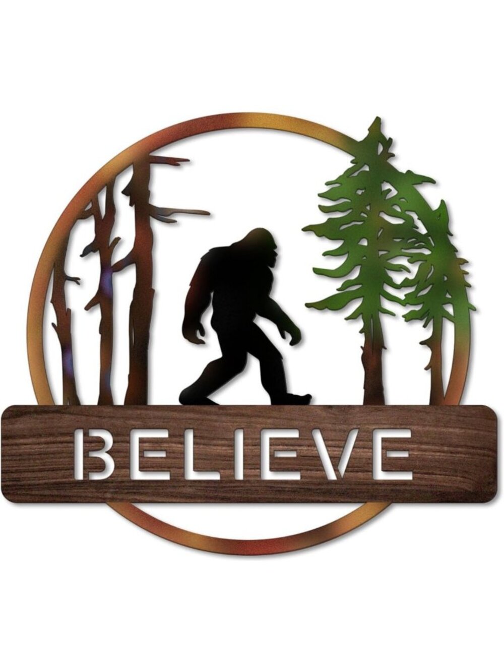 Funny Bigfoot Wall Art - Metal Sasquatch Decor for Home, Garden & Gifts